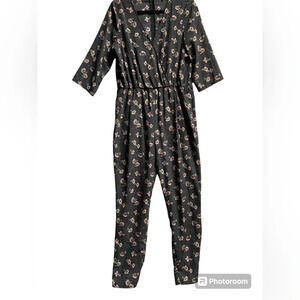 Autre Marque Molly & Bracken Floral  3/4 sleeve Jumpsuit Sz L
